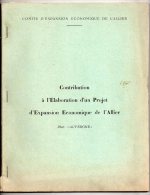 Contribution à L´élaboration D´un Projet D´expansion économique De L´Allier, Plan Auvergne, Comité D´expansion - Bourbonnais