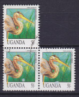 Uganda 1992 Mi. 1143    50 Sh Bird Vogel Oiseau Purpurreiher 3-Block !! - Uganda (1962-...)