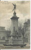 Troyes  - Monument Aux Bienfaiteurs De La Ville (1900) , Arrière Plan Halle Et Commerces - Cachet Postal 18 Aout 1915 - Troyes