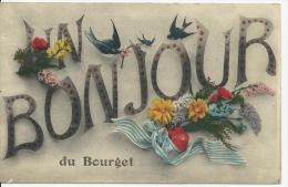 Le Bourget , Carte Fantaisie, Hirondelle Fleurs Et Ruban - Datée 28 Octobre 1917 - Le Bourget