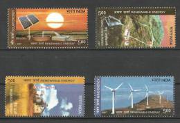 INDIA, 2007,  Renewable Energy, Set 4 V,  MNH,(**) - Unused Stamps