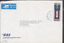 Israel Airmail Par Avion Label SAS Scandinavian Airlines Systems 1967 Cover To STOCKHOLM Sweden - Posta Aerea