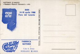 1988  ANTONIO D'AMICO   ROSSANO  RIONE S. GIOVANNI OLIO  PUBBLICITA  FIERA DEL LEVANTE         BARI  PUGLIA - Fairs