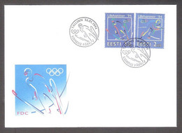 Estonia 1994 Stamps FDC  Mi 221-2 Lillehamer Winter Olympic - Invierno 1994: Lillehammer