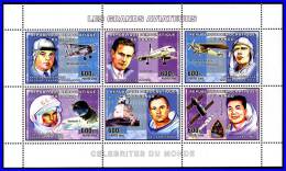 CONGO/ZAIRE 2006 AVIATION & SPACE HEROES S/S MNH GAGARIN, EXUPERY, CONCORDE PLANES (d0899) - Explorers