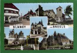 76 BLANGY SUR BRESLE - Multivues Avec Café De La Civette Coll MATHON  CPSM   Grd Format Année 1961 - Blangy-sur-Bresle