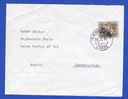 ENVELOPE -- CARIMBO PERFEITO  - LISBOA . D. AFONSO HENRIQUES - 20.3.61 - Covers & Documents