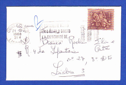 ENVELOPE -- CARIMBO CORREIOS II . LISBOA 2 - 1968 + O DEFICIENTE FÍSICO... - Covers & Documents