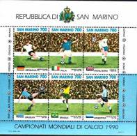 PIA - SAN  MARINO. - 1990 : Coppa Del Mondo Di Calcio "Italia 90" - (SAS  Bf 33) - 1990 – Italien