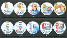 1424 - Benecol - Serie Complete De 10 Opercules Suisse - Koffiemelk-bekertjes