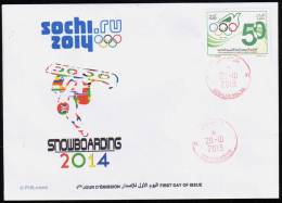 ALGERIE ALGERIA 2013  - FDC - Sochi 2014 - Snowboarding - Surf Des Neiges - Inverno 2014: Sotchi