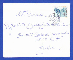 ENVELOPE -- CARIMBO PERFEITO - CTT . COSTA DA CAPARICA - 6.7.67 - Covers & Documents