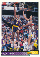 Basket NBA (1993), BYRON SCOTT, N° 192 (G), Los Angeles Lakers, Upper Deck , Trading Cards... - 1990-1999