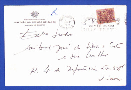 ENVELOPE -- CARIMBO - CORREIOS II . LISBOA 2 - 7.1.1968 + NATAL ENVIE CEDO BOAS FESTAS - Covers & Documents