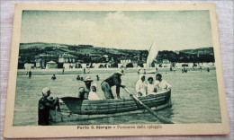 PORTO SAN GIORGI BAGNATI BIMBI BARCHE ANIMATA E RARA 1924 - Fermo