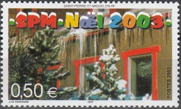 Saint-Pierre & Miquelon 2003 Yvert 809 Neuf ** Cote (2015) 2.00 Euro Noël Sapins Enneigés - Nuevos