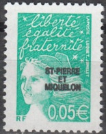 Saint-Pierre & Miquelon 2002 Yvert 760 Neuf ** Cote (2015) 0.30 Euro Marianne Du 14 Juillet - Unused Stamps