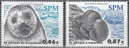 Saint-Pierre & Miquelon 2003 Yvert 789 - 790 Neuf ** Cote (2015) 5.60 Euro Phoques - Nuevos