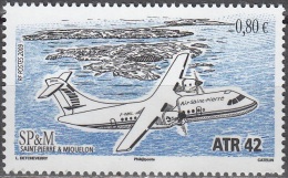 Saint-Pierre & Miquelon 2009 Yvert 946 Neuf ** Cote (2017) 3.20 Euro Avion ATR 42 - Unused Stamps