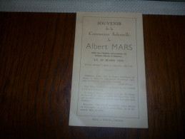 Souvenir Communion Albert MARS 1936 Sainte Marie D'Oignies Aiseau - Communion