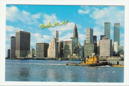 {35057} USA , New York , Southeastern Tip Of Manhattan , The South Street Seaport Museum ; Twin Towers , Bateau - Manhattan