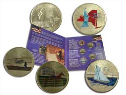 STATI UNITI D´AMERICA  UNITED STATES OF AMERICA 2001 5 QUARTER DOLLAR COINS - 1999-2009: State Quarters