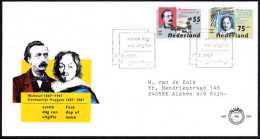 Pays-Bas 1987. Y&T 1283/4. Littérature Néerlandaise. Dekkers (Multatuli),  Et Huygens. Sur FDC - Ecrivains