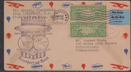 O) 1936 UNITED STATES, ZEPELLIN-LAKEHURST, MAP, COVER TO PENNSYLVANIA, XF. - Other & Unclassified