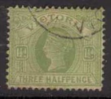 VICTORIA 1896 1 1/2d Apple-green QV Used SG 333 CG56 - Used Stamps