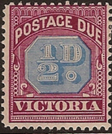 VICTORIA 1890 1/2d Postage Due SG D1a HM TX14 - Ungebraucht