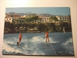 Coppia Di Giovani Che Effettuano SCI NAUTICO SCI ACQUATICO   Grand Hotel Baia Verde Cannizzaro Ct Sicilia - Ski Nautique