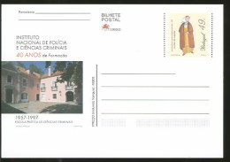 Portugal Carte Entier Postal Institut De Science Criminelle Police Portugal Postal Stationary Institute Criminal Science - Politie En Rijkswacht