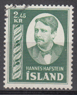 Iceland   Scott No.  285 Used  Year  1954 - Used Stamps