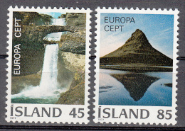 Iceland   Scott No.  498-99  Mnh    Year  1977 - Unused Stamps