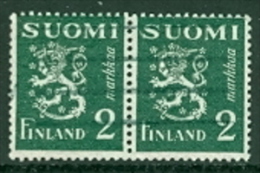 Finnland Mi. 297  Gest. Paar Wappen Löwe - Used Stamps