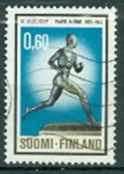 Finnland 1973 Mi. 742 Gest. Denkmal Paavo Nurmi Langstreckenläufer Olympiasieger 1920, 1924 Und 1928 - Verano 1920: Amberes (Anvers)