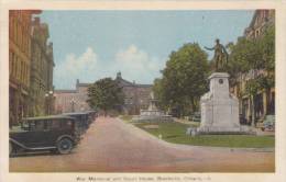 NH5 - War Memorial And Court House Brockville Ontario Cars 1920s, Photogelatine Engraving - Brockville