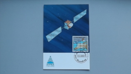 Luxemburg 1218 Yt 1168 Maximumkarte MK/MC, ESST, Start Des Ersten Privaten Europäischen Fernsehsatelliten ASTRA - Maximum Cards