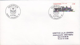 Denmark Sonderstempel GRÅSTEN Kong Frederik IX. 1991 Cover Brief Train Zug Locomotive - Brieven En Documenten