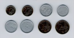 8 PIECES = 1 Set EURO Coins, Scolaire, Spielgeld, Educativgeld, Play Money, Plastic, UNC - Altri & Non Classificati