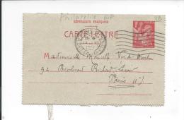 IRIS 1 F: De Paris Rue Des Saints Pères à Paris 1941 - Cartes-lettres