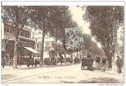 AVENUE DE LA GARE A NICE ANIMEE. AVEC LE TRAMWAY  REF 16030 - Transport Ferroviaire - Gare