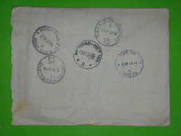 Yugoslavia,Cover,expres Label,letter,railway Seal,Beograd-Sezana 3,Sarajevo-Vinkovci 15,train Stamp,ambulant Post Office - Lettres & Documents