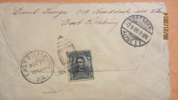 Brief Vom 25.8.1908 Von USA East Pittsburg Nach Dresden - Covers & Documents