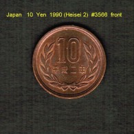 JAPAN    10  YEN  1990 (AKIHITO 2---HEISEI PERIOD)  (Y # 97.2) - Giappone