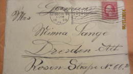 Brief Vom 14 Dec1909 Von USA East Pittsburg Nach Dresden - Covers & Documents