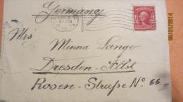 Brief Vom 2.2.1909 Von USA East Pittsburg Nach Dresden - Briefe U. Dokumente