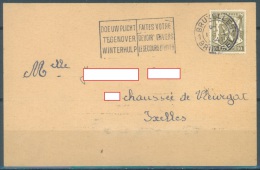 BELGIUM - 1941 - CARD - DOE UW PLICHT TEGENOVER WINTERHULPEN FAITES VOTRE DEVOIR ENVERS LE SECOURS D- COB 420 - Lot 9298 - Vlagstempels