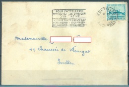 BELGIUM - 1946 - COVER - POUR L´HOTELLERIE CONSULTEZ LES SYNDICATS D´INITIATIVE - COB 725 - Lot 9303 - Sellados Mecánicos