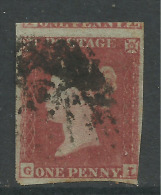 GB 1841 QV 1d Penny Red Imperf Blued Paper (G & L).( L118 ) - Gebruikt